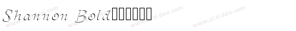 Shannon Bold字体转换